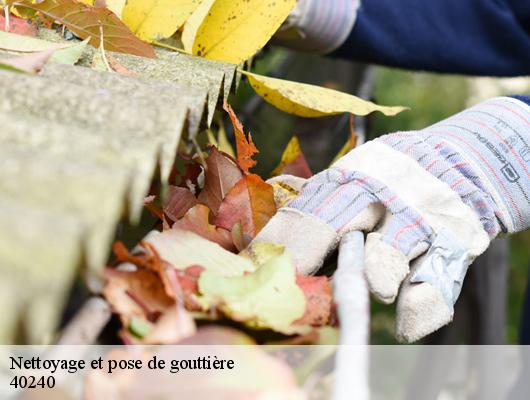 Nettoyage et pose de gouttière  40240