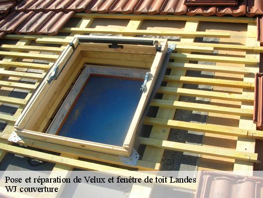 Pose et réparation de Velux et fenêtre de toit 40 Landes WJ couverture