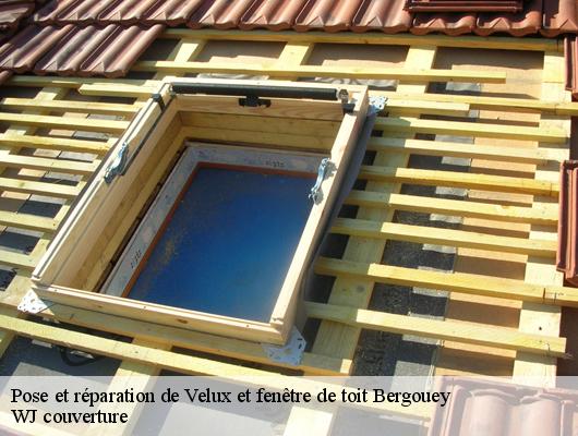 Pose et réparation de Velux et fenêtre de toit  bergouey-40250 WJ couverture 