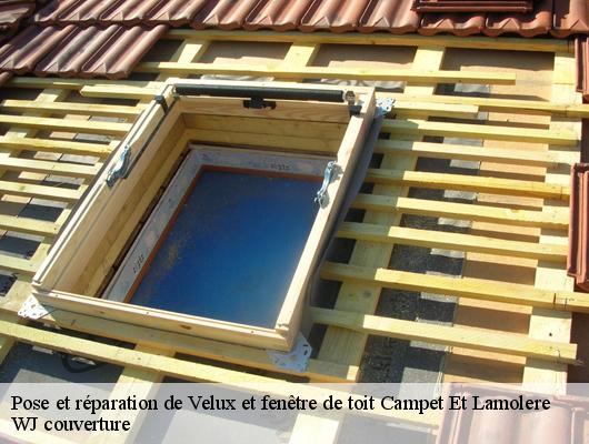 Pose et réparation de Velux et fenêtre de toit campet-et-lamolere-40090 WJ couverture