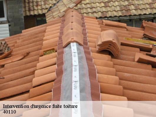 Intervention d'urgence fuite toiture 40110