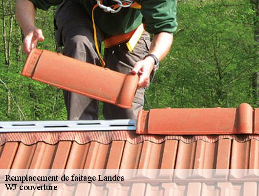 Remplacement de faitage 40 Landes WJ couverture