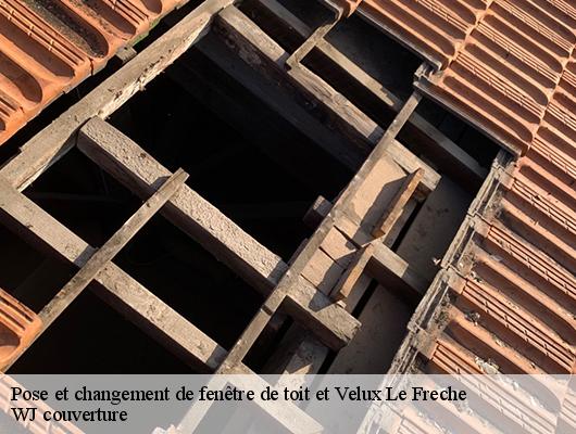 Pose et changement de fenêtre de toit et Velux le-freche-40190 WJ couverture