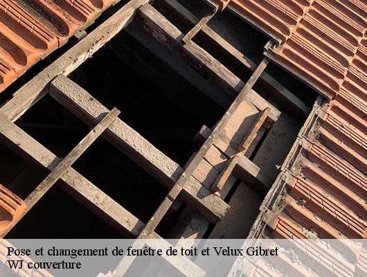 Pose et changement de fenêtre de toit et Velux gibret-40380 WJ couverture