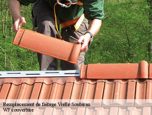 Remplacement de faitage vielle-soubiran-40240 WJ couverture